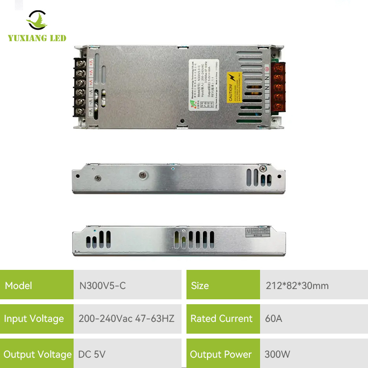 5V 60A 300W conduziu a fonte de alimentação N300V5-C da tela de exposição