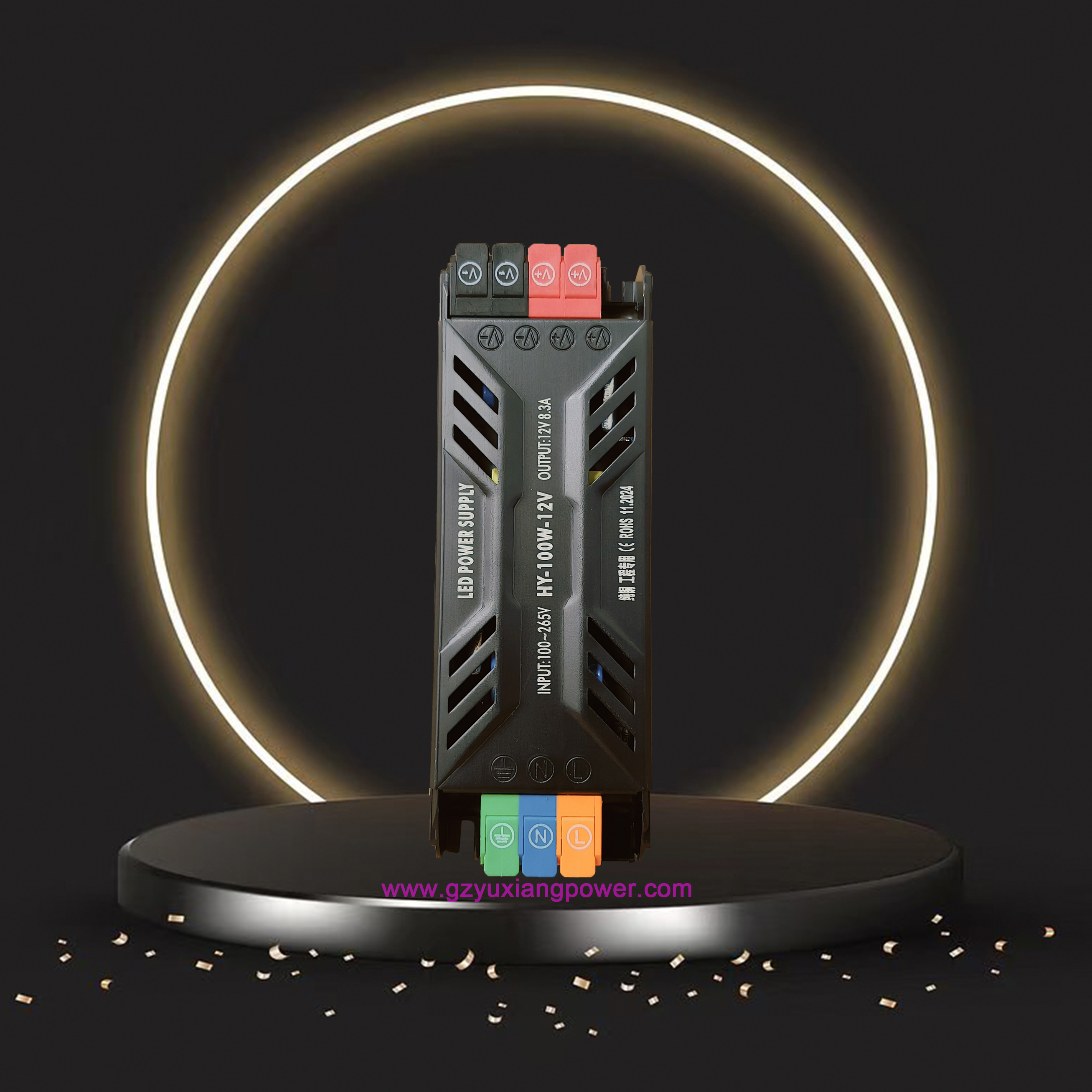 Fonte de alimentação de comutação fina de anúncio de carta iluminada por LED 12V / 24V