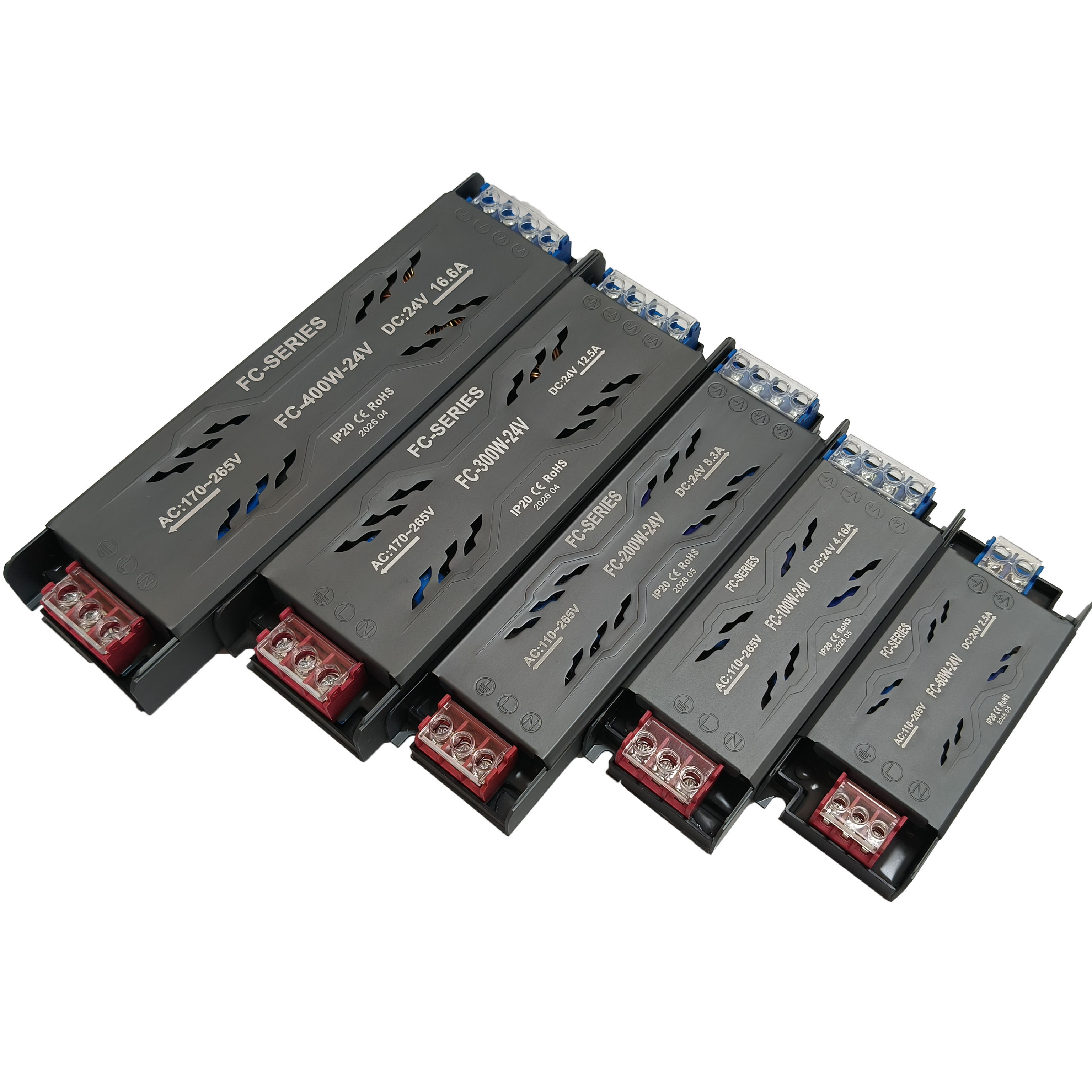 Fonte de alimentação LED semi-potada FC 24V 60W Slim
