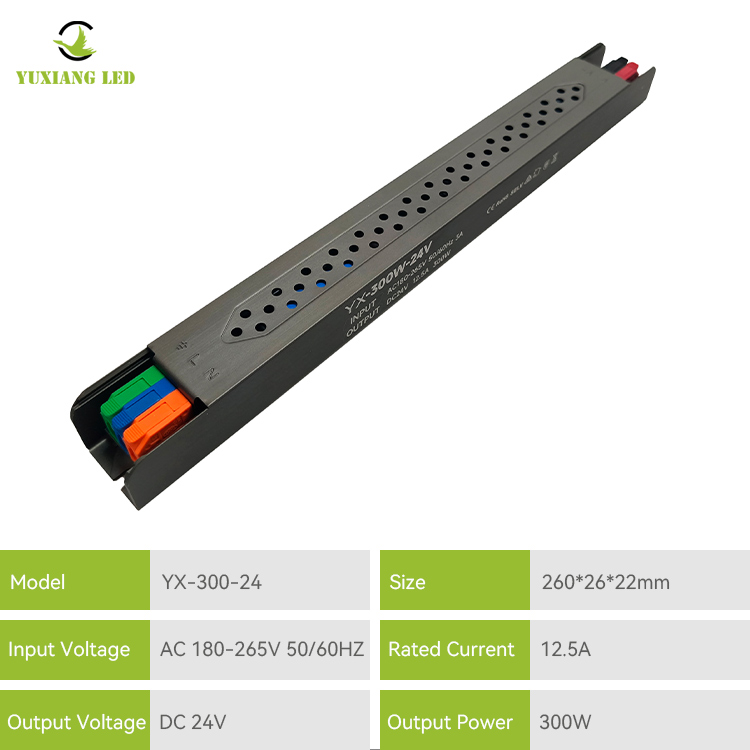 Fonte de alimentação semi-cheia linear ultrafina LED 24V 300W