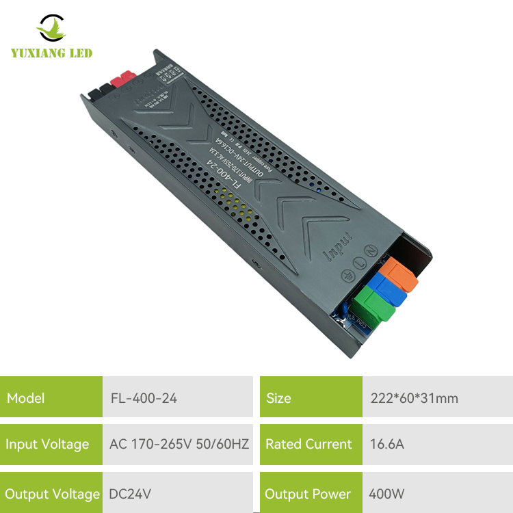 Fonte de alimentação 24v 400w para iluminação linear LED