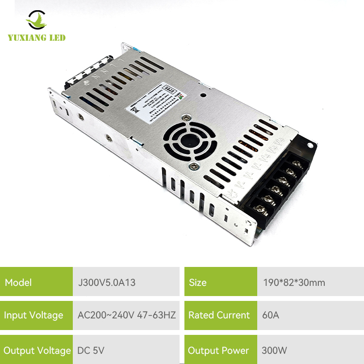 5V 60A 300W conduziu a fonte de alimentação J300V5.0A13 da tela de exposição