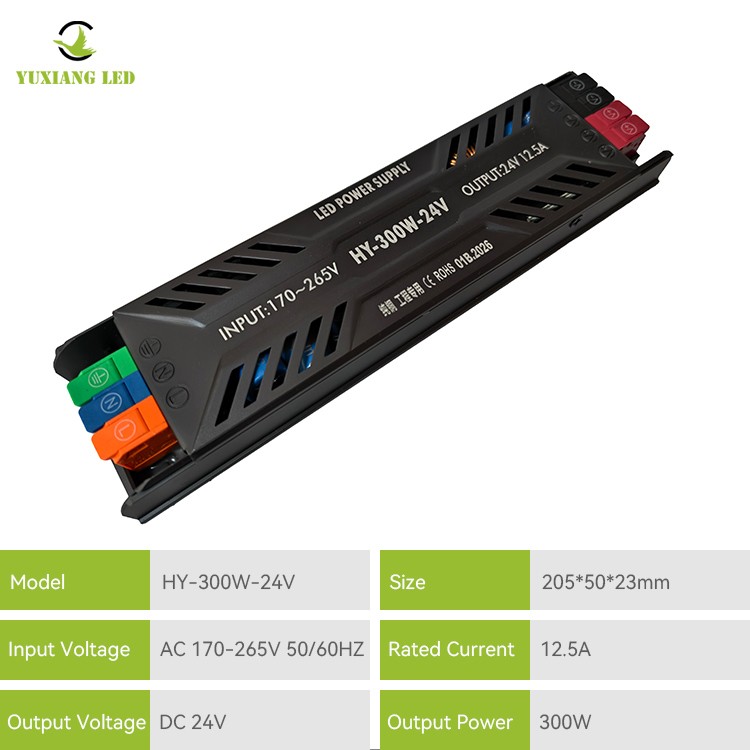 Fonte de alimentação LED semi-potada ultrafina DC 24V 400W