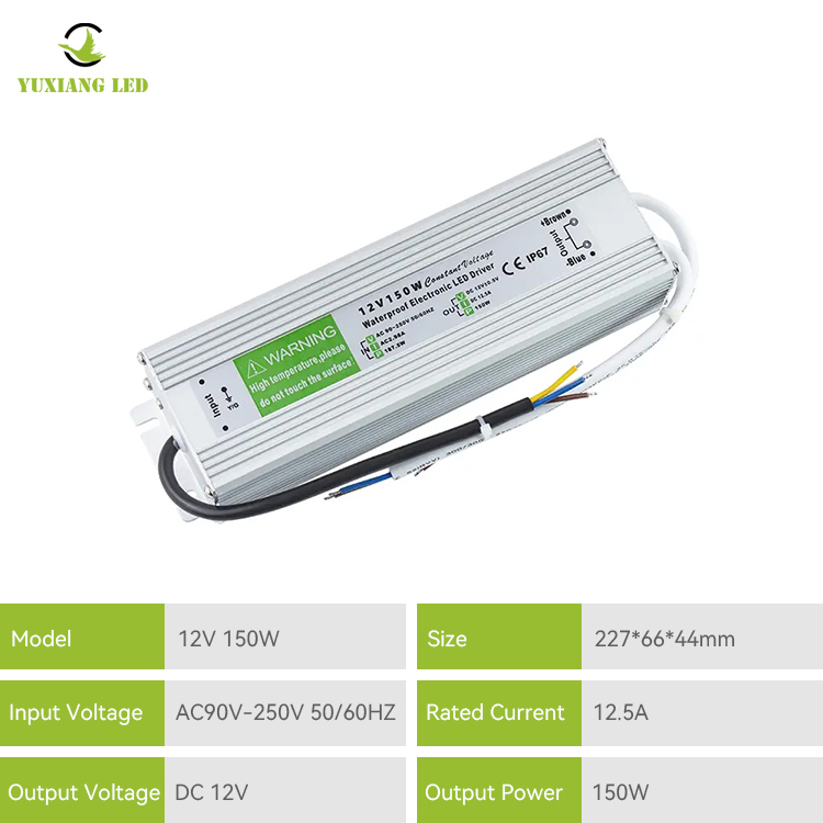 Fonte de alimentação conduzida impermeável da série de IP67 12V 150w C