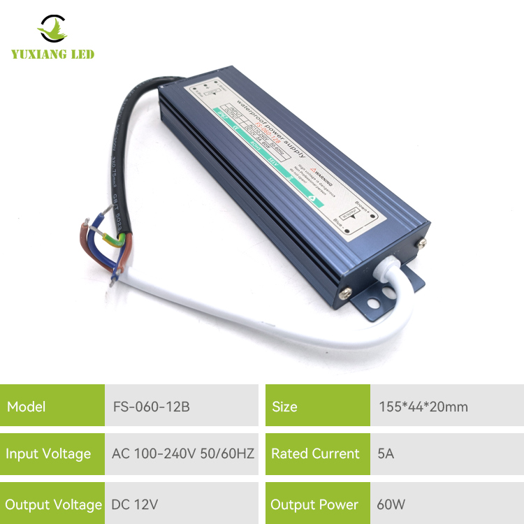 Fonte de alimentação conduzida impermeável da série de IP67 12v 60w B