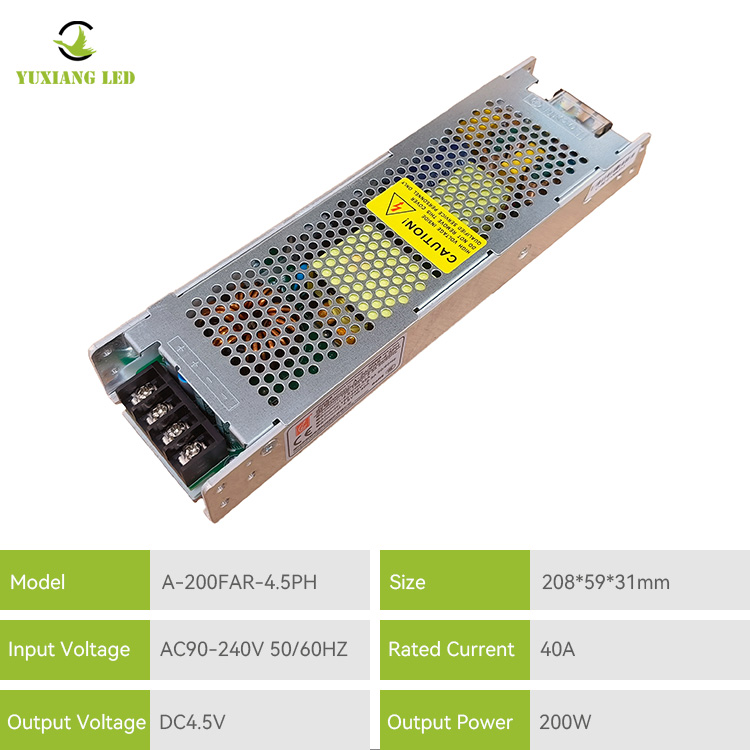 fonte de alimentação para display LED ultrafino A-200FAR-4.5PH